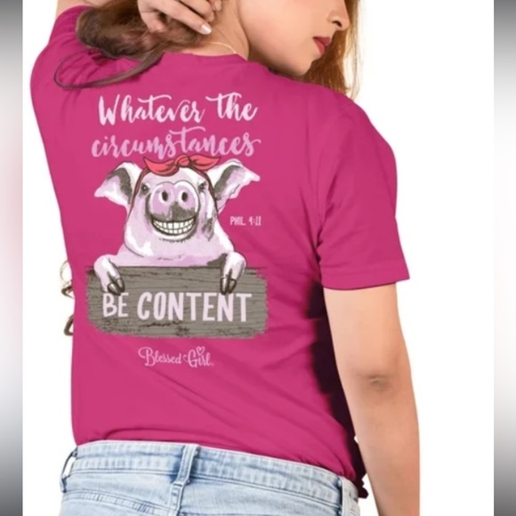 Blessed Girl Womens T-Shirt - Be Content - 50% OFF  W LIKE  SALE ENDS SEPT 30 - Picture 1 of 7